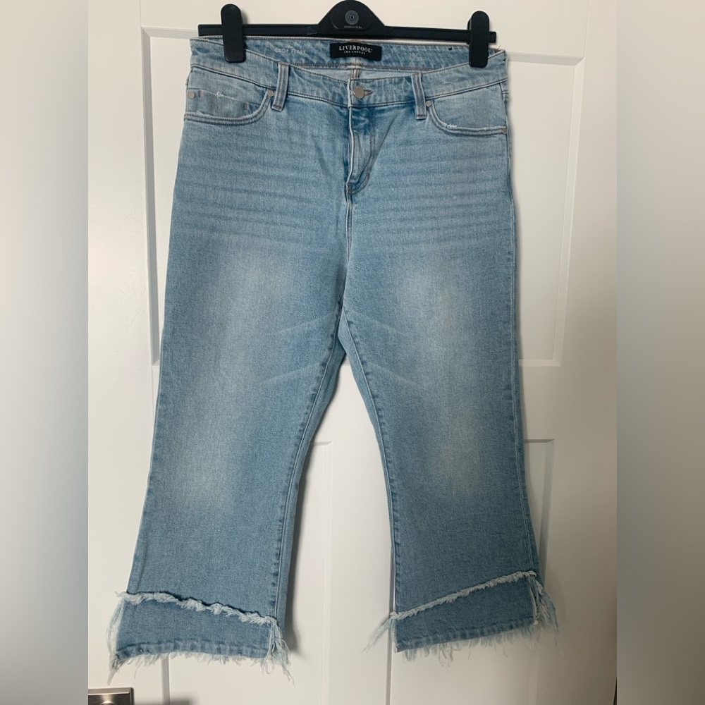 Liverpool cropped wide leg Jean. Size 10